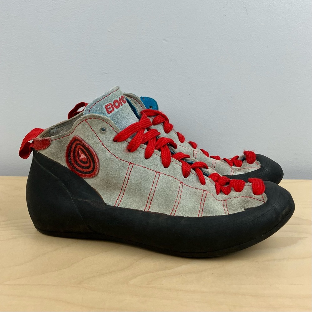 Vintage Boreal Fusion Rock Climbing Shoes Size 6.5 / UK5.5 Gray Leather Lace Up